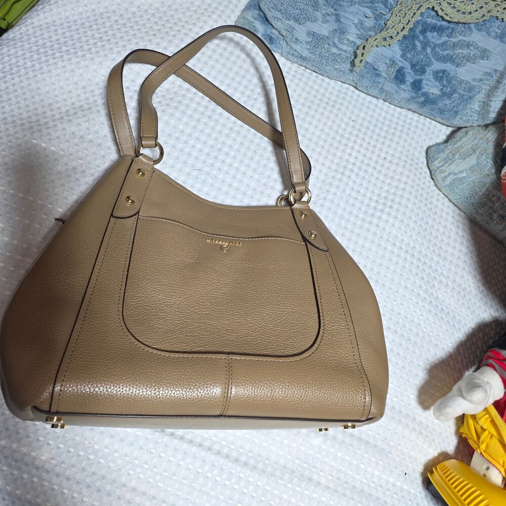 MICHAEL KORS LARGE MOLLY LEATHER SHOULDER BAG